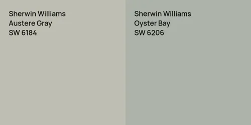 SW 6184 Austere Gray vs SW 6206 Oyster Bay