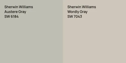 SW 6184 Austere Gray vs SW 7043 Wordly Gray