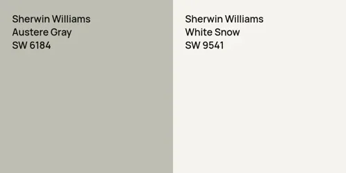 SW 6184 Austere Gray vs SW 9541 White Snow