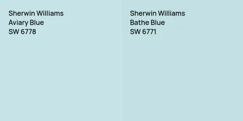 SW 6778 Aviary Blue vs SW 6771 Bathe Blue