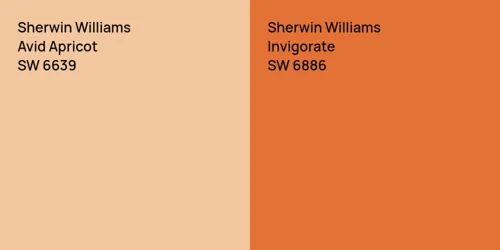 SW 6639 Avid Apricot vs SW 6886 Invigorate