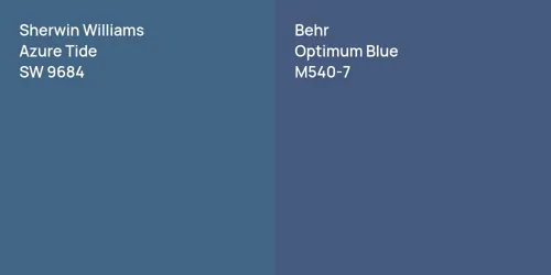 SW 9684 Azure Tide vs M540-7 Optimum Blue