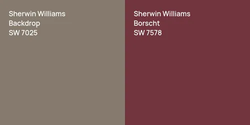 SW 7025 Backdrop vs SW 7578 Borscht