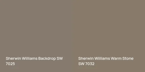 SW 7025 Backdrop vs SW 7032 Warm Stone