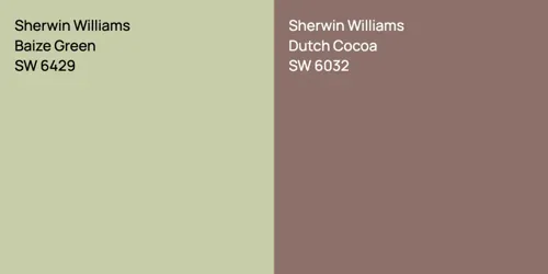 SW 6429 Baize Green vs SW 6032 Dutch Cocoa