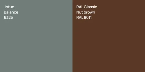 6325 Balance vs RAL 8011  Nut brown