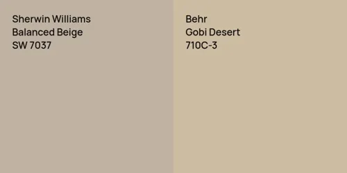 SW 7037 Balanced Beige vs 710C-3 Gobi Desert