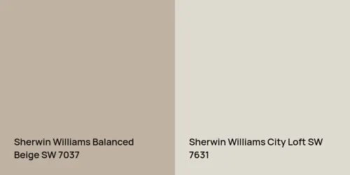 SW 7037 Balanced Beige vs SW 7631 City Loft