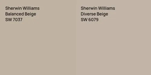 SW 7037 Balanced Beige vs SW 6079 Diverse Beige