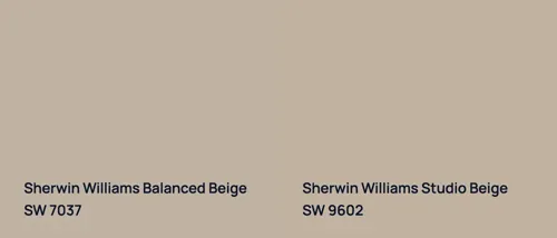 SW 7037 Balanced Beige vs SW 9602 Studio Beige