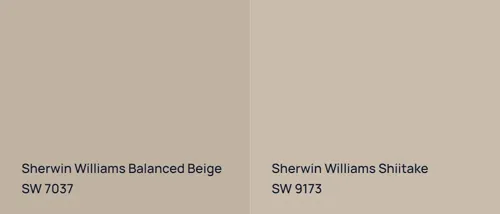 SW 7037 Balanced Beige vs SW 9173 Shiitake