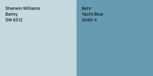 SW 6512 Balmy vs S490-4 Yacht Blue