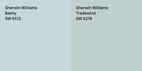 SW 6512 Balmy vs SW 6218 Tradewind