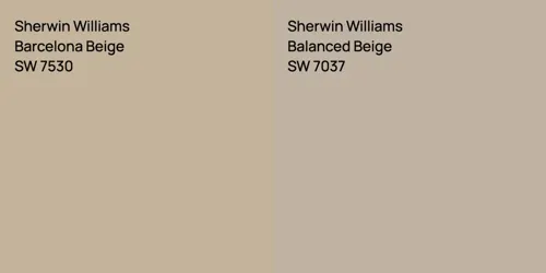 SW 7530 Barcelona Beige vs SW 7037 Balanced Beige