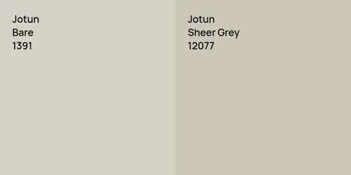 1391 Bare vs 12077 Sheer Grey