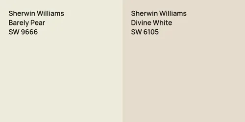 SW 9666 Barely Pear vs SW 6105 Divine White