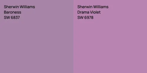 SW 6837 Baroness vs SW 6978 Drama Violet