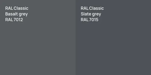 RAL 7012 Basalt grey vs RAL 7015  Slate grey