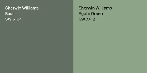 SW 6194 Basil vs SW 7742 Agate Green