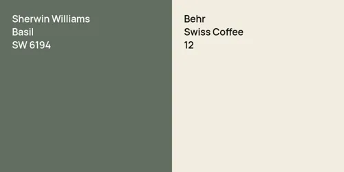 SW 6194 Basil vs 12 Swiss Coffee