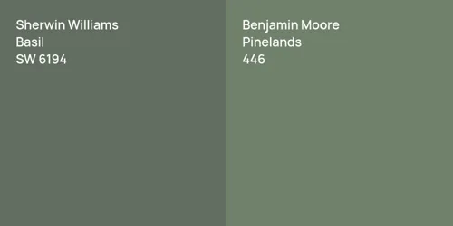 SW 6194 Basil vs 446 Pinelands