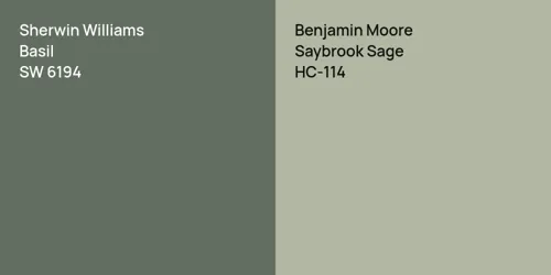 SW 6194 Basil vs HC-114 Saybrook Sage