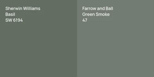 SW 6194 Basil vs 47 Green Smoke