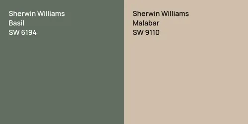 SW 6194 Basil vs SW 9110 Malabar