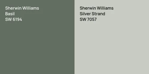 SW 6194 Basil vs SW 7057 Silver Strand