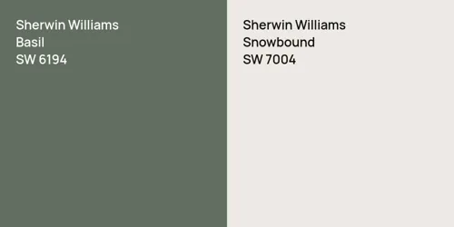 SW 6194 Basil vs SW 7004 Snowbound