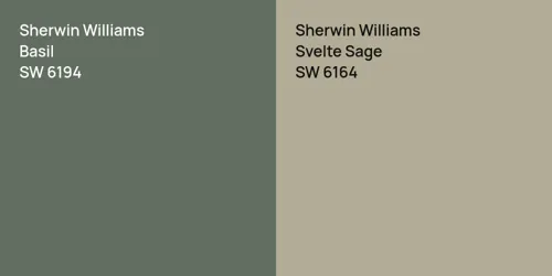 SW 6194 Basil vs SW 6164 Svelte Sage