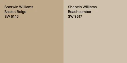 SW 6143 Basket Beige vs SW 9617 Beachcomber