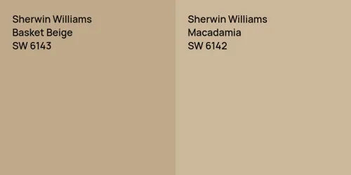 SW 6143 Basket Beige vs SW 6142 Macadamia