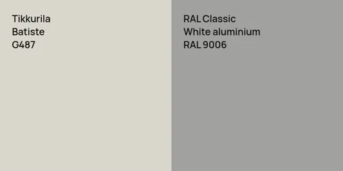 G487 Batiste vs RAL 9006  White aluminium