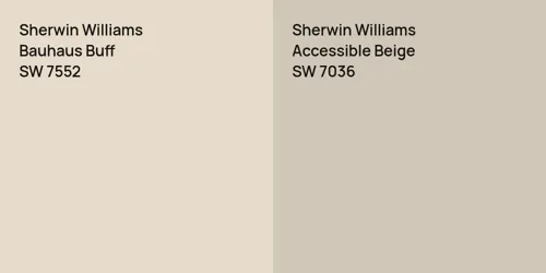 SW 7552 Bauhaus Buff vs SW 7036 Accessible Beige