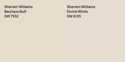 SW 7552 Bauhaus Buff vs SW 6105 Divine White