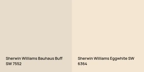 SW 7552 Bauhaus Buff vs SW 6364 Eggwhite