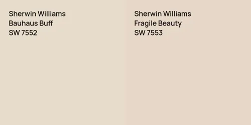 SW 7552 Bauhaus Buff vs SW 7553 Fragile Beauty