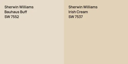 SW 7552 Bauhaus Buff vs SW 7537 Irish Cream