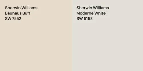 SW 7552 Bauhaus Buff vs SW 6168 Moderne White