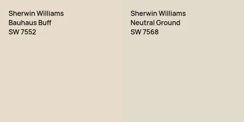 SW 7552 Bauhaus Buff vs SW 7568 Neutral Ground