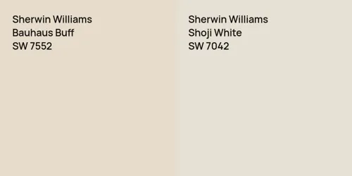 SW 7552 Bauhaus Buff vs SW 7042 Shoji White