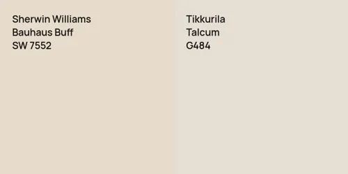 SW 7552 Bauhaus Buff vs G484 Talcum