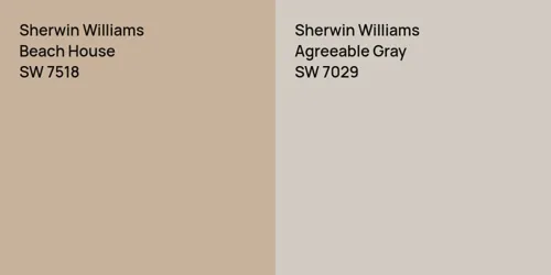 SW 7518 Beach House vs SW 7029 Agreeable Gray