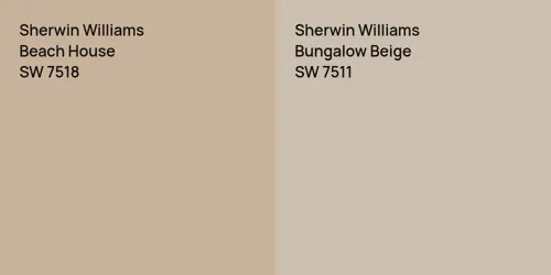 SW 7518 Beach House vs SW 7511 Bungalow Beige