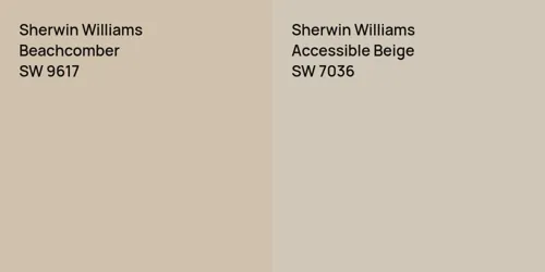 SW 9617 Beachcomber vs SW 7036 Accessible Beige