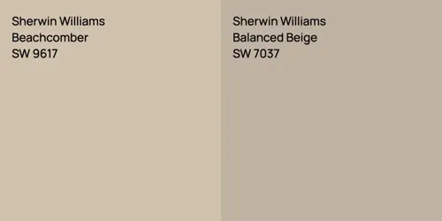 SW 9617 Beachcomber vs SW 7037 Balanced Beige