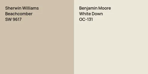 SW 9617 Beachcomber vs OC-131 White Down