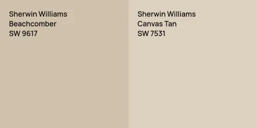 SW 9617 Beachcomber vs SW 7531 Canvas Tan