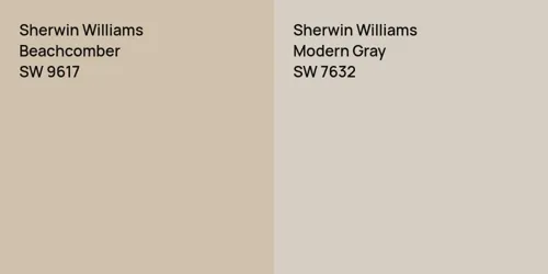 SW 9617 Beachcomber vs SW 7632 Modern Gray